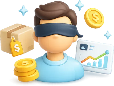 Brand owner blindfolded amidst marketplace signals